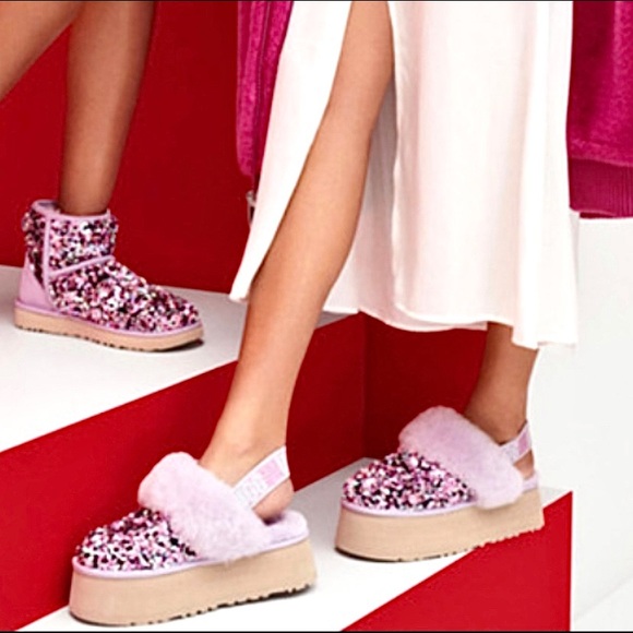 UGG Funkette Stellar Sequin Platform Slippers - Picture 12 of 13